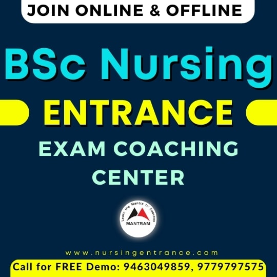 online coaching for bsc nursing entrance exam