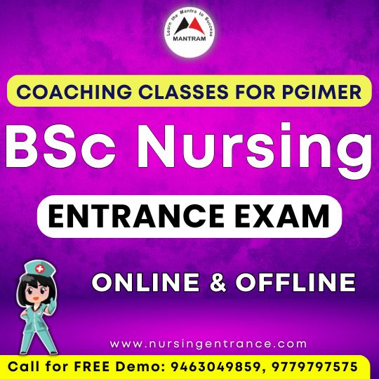 Coaching For PGI BSc Nursing Entrance