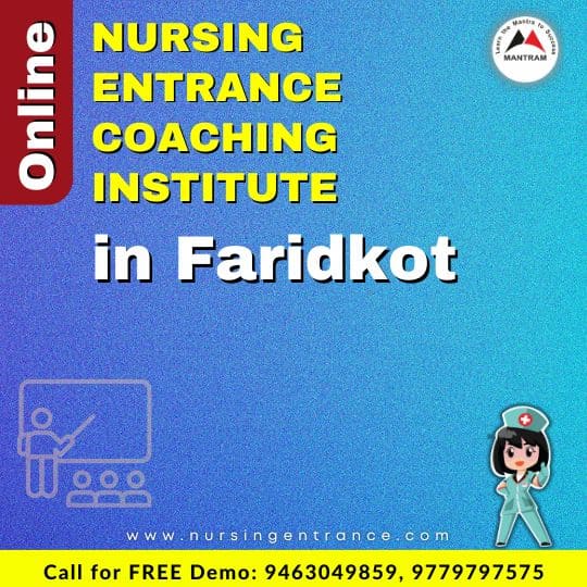Online Nursing Entrance Coaching Institute in Faridkot